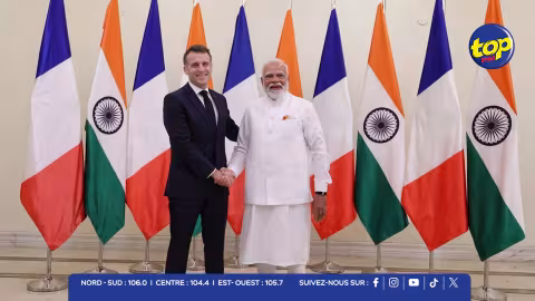 Emmanuel Macron and Modi