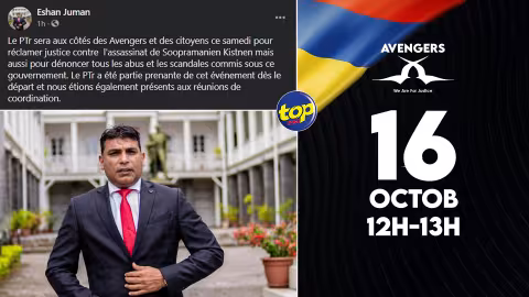 Premier anniversaire du décès de Soopramanien Kistnen : Le PTr sera aux côtés des Avengers le 16 octobre prochain