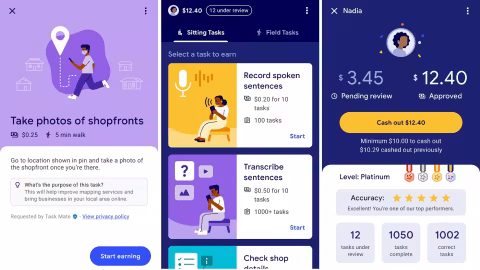 L’application Google,Task Mate, qui fait gagner de l’argent à ses utilisateurs