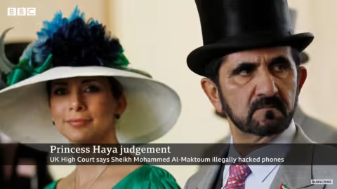 Le cheikh Al Maktoum a piraté le téléphone de son ex-femme, la princesse Haya