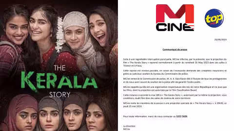 The Kerala Story: la projection du film reprend ce vendredi dans les salles de MCine