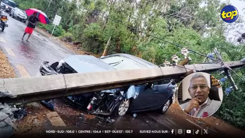 Une voiture percute un pylône du CEB à St Joseph, Terre-Rouge : « L’automobiliste est indemne…Le pylône a été remplacé dans l’après-midi », affirme Thierry Ramasawmy