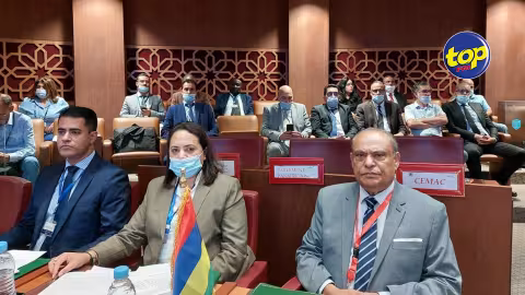 Assemblée régionale Afrique de L’Assemblée parlementaire de la Francophonie : Le speaker Sooroojdev Phokeer et les députés Dorine Chukowry et Fabrice David au Royaume du Maroc