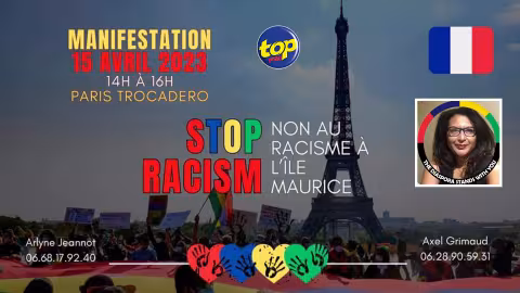 Ce samedi à Paris : Manifestation de la diaspora mauricienne à la place du Trocadéro pour dire non au racisme à Maurice
