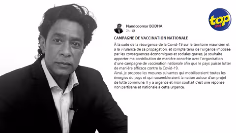 Covid-19 / Campagne de vaccination nationale : Nando Bodha préconise la vaccination de  750, 000 citoyens  en 30 jours