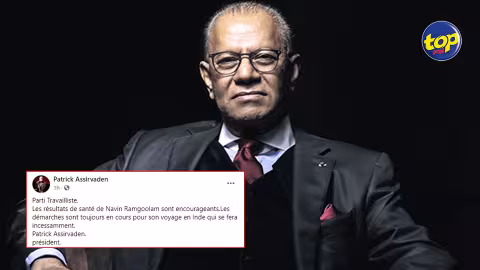 Positif à la Covid-19 : « Les résultats des tests de Navin Ramgoolam sont encourageants », écrit Patrick Assirvaden sur sa page Facebook