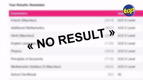 School Certificate : « No Result » s’affiche sur les résultats d’un candidat pour la langue anglaise