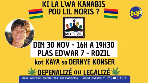 [AUDIO] Drogue : Mo Ti Zil organise un événement ce dimanche pour informer et débattre, après les déclarations de Paul Bérenger