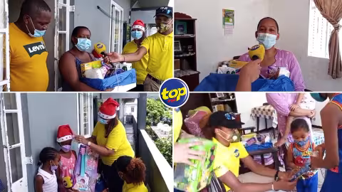 Noël 2021: Top Fm apporte le sourire sur les lèvres de deux familles à Camp Chapelon
