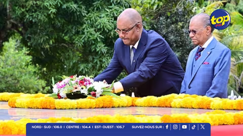 Visite officielle : le président seychellois rend hommage à SSR et SAJ au Jardin botanique de Pamplemousses