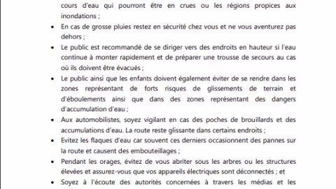 Des averses attendues : Les randonneurs sont appelés à rebrousser chemin en cas de dégradation du temps