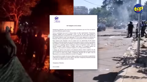 Incidents dans plusieurs régions du pays : Transparency Mauritius condamne mais précise qu’il est primordial pour les dirigeants d’être à l’écoute de la population…