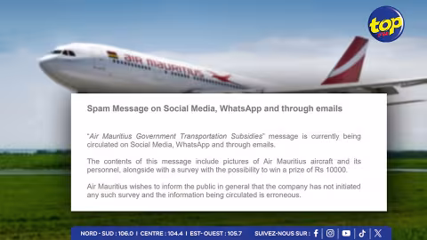 Air Mauritius met en garde contre les messages frauduleux mentionnant son département cargo