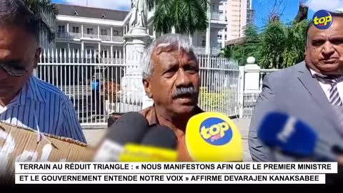 Terrain au Réduit Triangle : « Nous manifestons afin que le Premier ministre et le gouvernement entende notre voix », affirme Devarajen Kanaksabee, président du Mauritius Tamil Council
