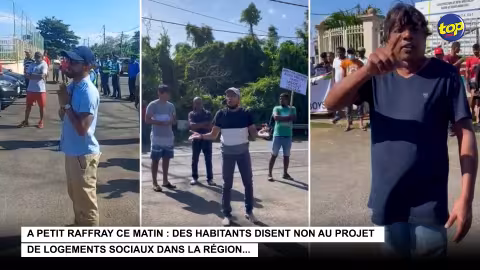 A Petit Raffray ce matin : Des habitants disent NON au projet de logements sociaux dans la région…