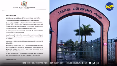 Les investigations sur les incidents survenus à la prison de haute sécurité de Melrose, le jeudi 17 juillet, progressent 