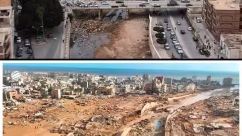Les impressionnantes photos qui montrent l’étendue des dégâts suite aux inondations causées par le médicane Daniel emportant au moins 2300 personnes