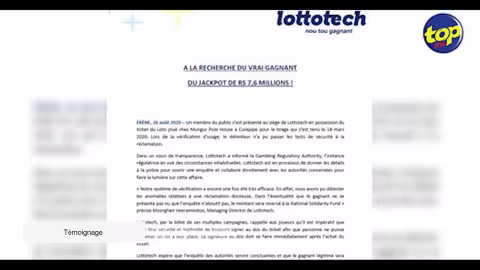 Loto : Un faux gagnant tente de récupérer le jackpot de Rs 7,6 millions