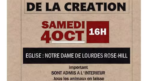 Messe des animaux de compagnie à Rose-Hill : bénédiction spéciale ce samedi 4 octobre 