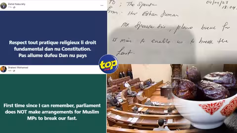 Parlement : Pas de pause pour les parlementaires de foi musulmane pour rompre le jeûne du ramadan