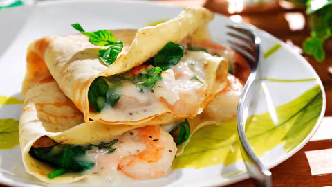 Recette : Crêpes farcies aux crevettes