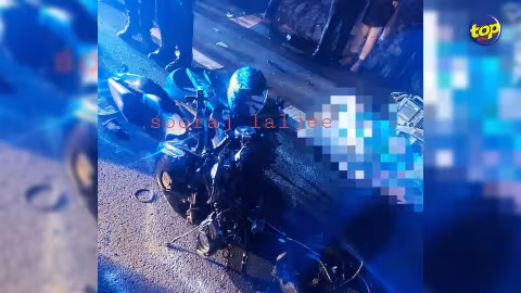 Accident à Bell Village : un jeune motocycliste termine sa course contre un pylône électrique