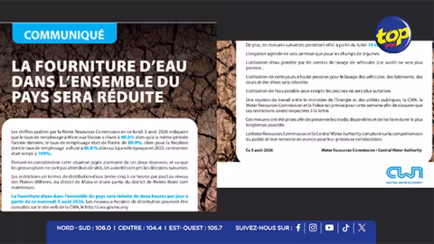 Sécheresse : la distribution d'eau réduite dans tout le pays à partir de mercredi