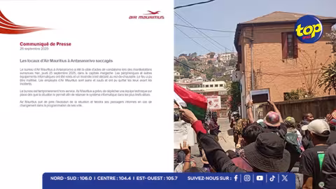 Antananarivo : le bureau d’Air Mauritius vandalisé lors des manifestations