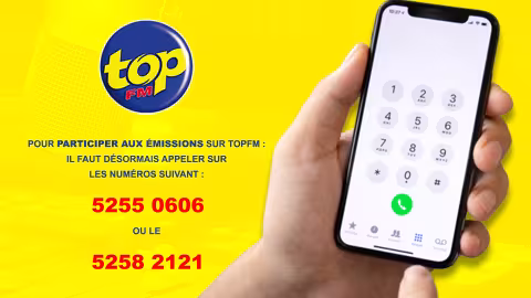 Pour participer aux émissions sur TOPFM : il faut désormais appeler sur les numéros suivant : 5255 0606 ou le 5258 2121