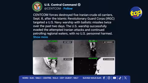 Les États-Unis affirment avoir détruit cinq pétroliers iraniens lors de nouvelles frappes